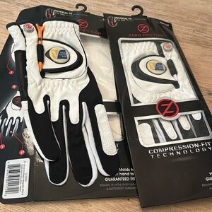 NEW 2 pcs one pair zero friction golf gloves mesh Lyra white right and left one
